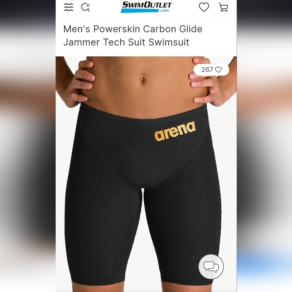 Arena Men Arena Men's Powerskin Carbon Glide Tech Suit Jammer Racing Suit
